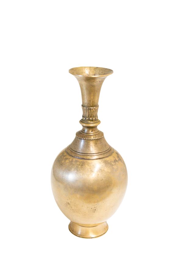 BRONZE BALUSTER VASE, SOUTH EAST ASIAN, 19TH CENTURY