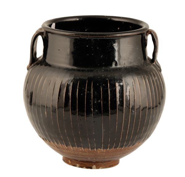 DARK-BROWN GLAZED WIDE-MOUTHED RIBBED JAR, HENAN OR HEBEI, PROVINCE, NORTHERN SONG-JIN DYNASTY