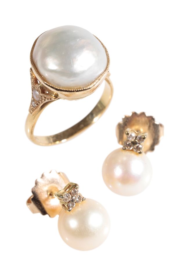 CULTURED BLISTER PEARL DRESS RING