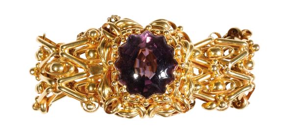 GOLD AND AMETHYST BRACELET