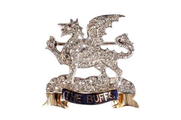 REGIMENTAL DIAMOND BROOCH