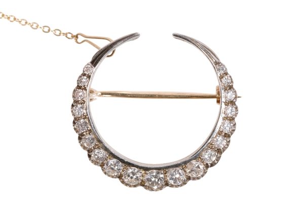 DIAMOND CRESCENT BROOCH