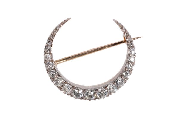 DIAMOND CRESCENT BROOCH