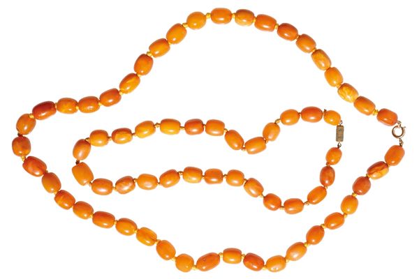 BUTTERSCOTCH AMBER BEAD NECKLACE