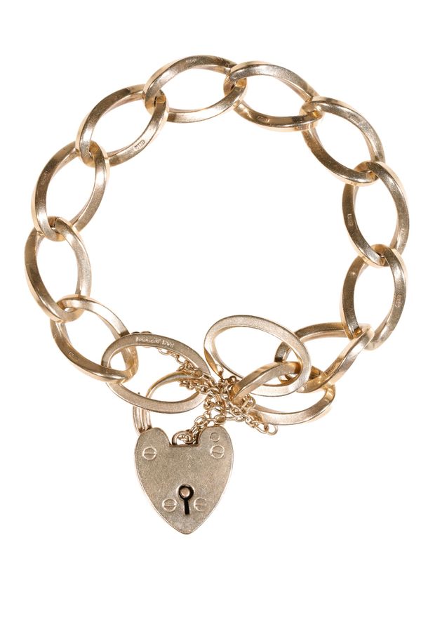 9CT GOLD CHAIN-LINK BRACELET