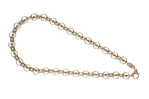 18K YELLOW GOLD FANCY LINK NECKLACE