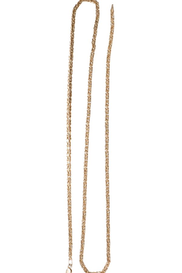 9CT GOLD BOX-LINK NECKLACE