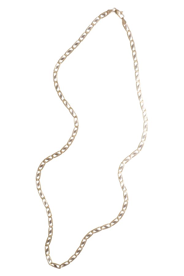 GOLD FLAT LINK NECKLACE