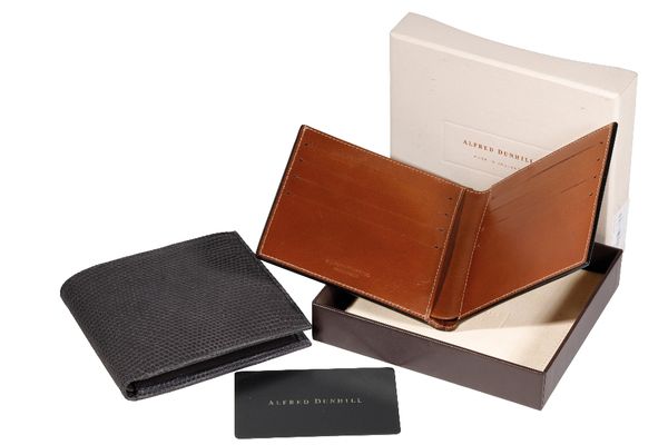 ALFRED DUNHILL: A GENTLEMAN'S IGUANA LEATHER BILLFOLD WALLET