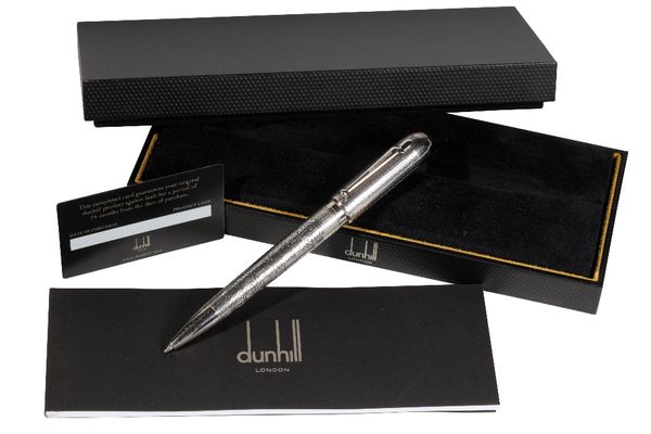 DUNHILL: A PROTOTYPE SILVERED BALLPOINT PEN