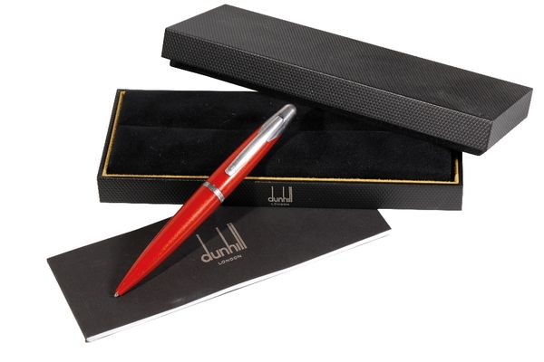 DUNHILL: AN "AD2000" RED LACQUERED PROPELLING PENCIL