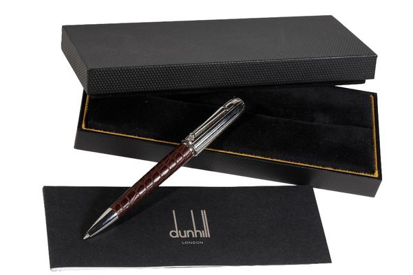 DUNHILL: AN ALIGATOR COVERED BALLPOINT PEN