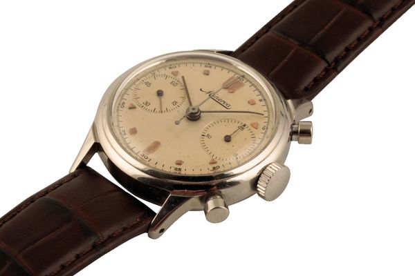 MINERVA CHRONOGRAPH GENTLEMAN'S STAINLESS STEEL WRISTWATCH