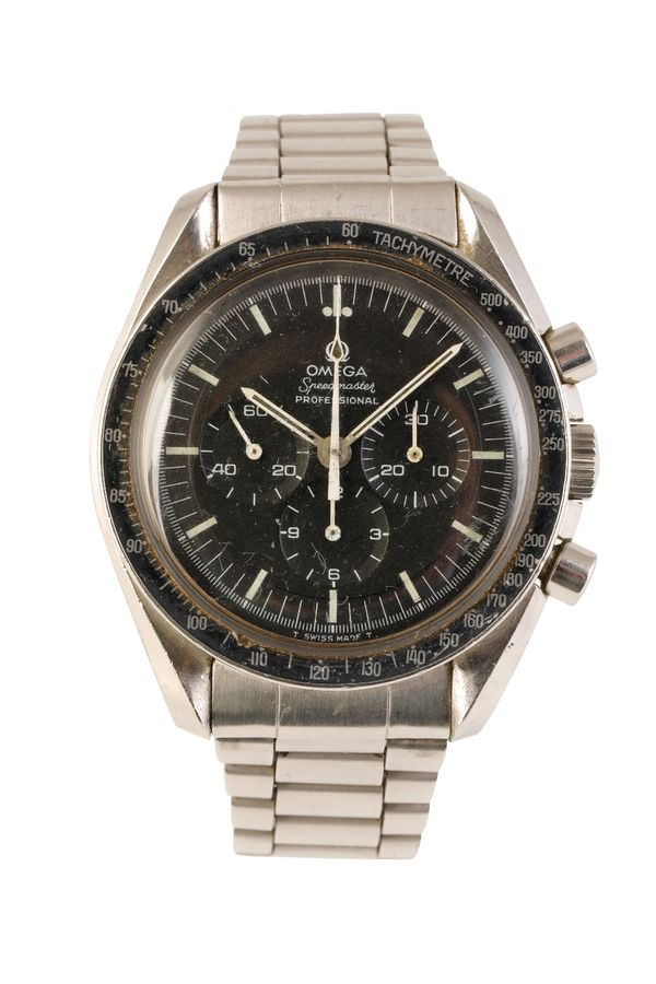 RARE OMEGA SPEEDMASTER PROFESSIONAL CHRONOGRAPH GENTLEMAN'S STAINLESS STEEL BRACELET WATCH