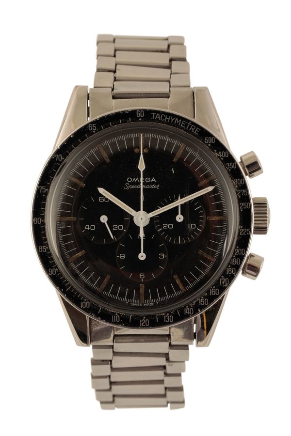 RARE OMEGA SPEED MASTER GENTLEMAN'S CHRONOGRAPH STAINLESS STEEL BRACELET WATCH