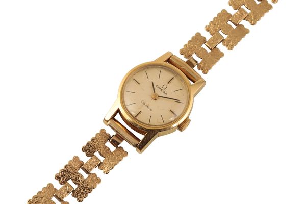 OMEGA GENEVE LADY'S 9CT GOLD BRACELET WATCH