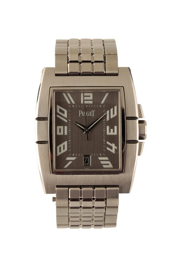 PIAGET UPSTREAM GENTLEMAN'S STAINLESS STEEL BRACELET WATCH