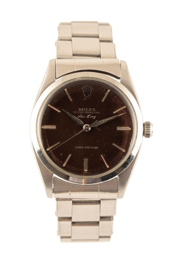 ROLEX AIR KING OYSTER PERPETUAL STAINLESS STEEL BRACELET WATCH