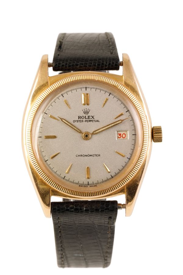 ROLEX OYSTER PERPETUAL 18 CT GOLD GENTLEMAN'S WRISTWATCH (BUBBLEBACK)