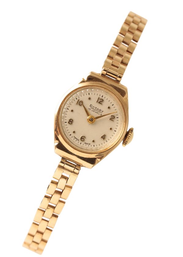 ROTARY 9CT GOLD LADY'S BRACELET WATCH