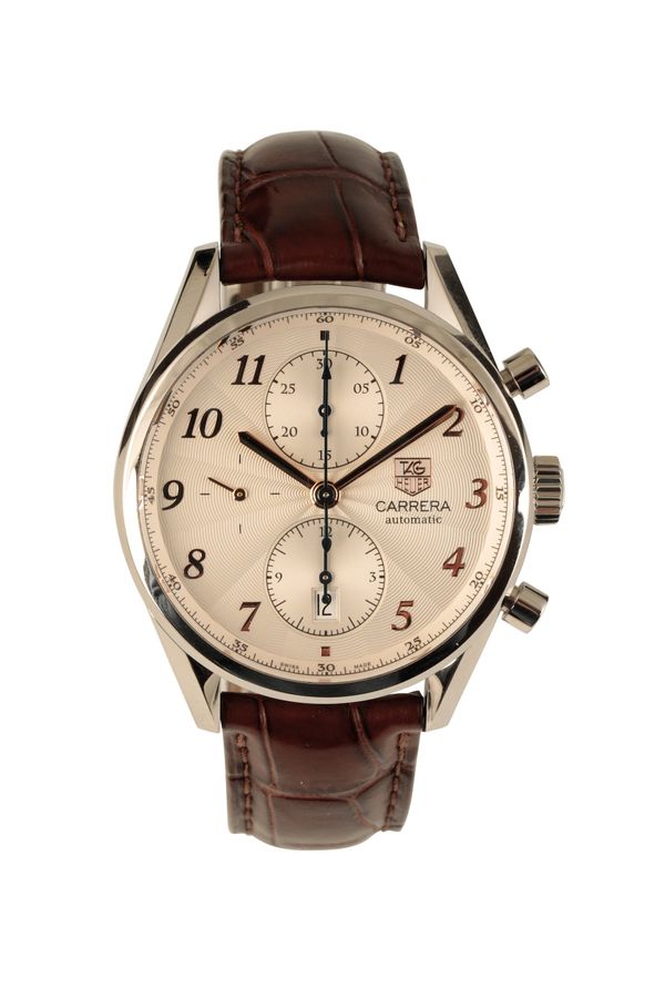 TAG HEUER CARRERA GENTLEMAN'S CHRONOGRAPH STAINLESS STEEL WRISTWATCH