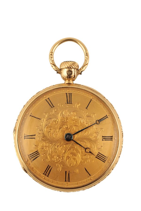 18CT GOLD OPEN FACED POCKET WATCH