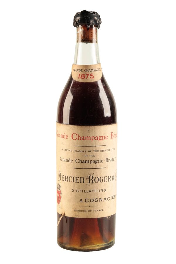 COGNAC: MERCIER ROGER & CIE GRANDE CHAMPAGNE BRANDY, 1875