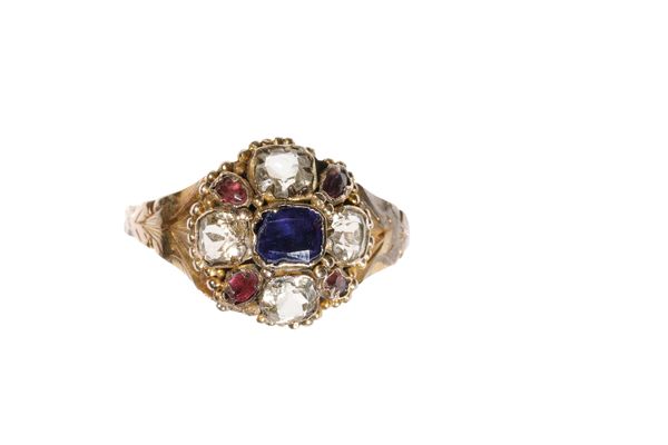 19TH CENTURY GEM-SET RING