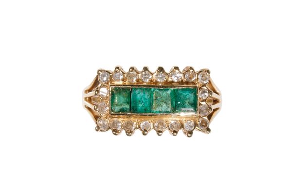 EMERALD AND DIAMOND RING