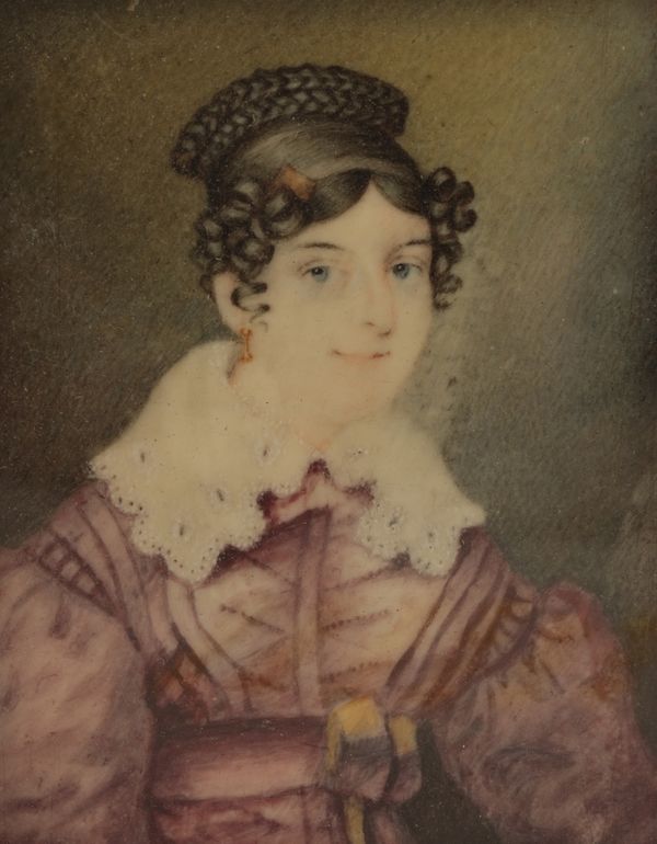 ENGLISH SCHOOL, EARLY 19TH CENTURY miniature portrait of a lady