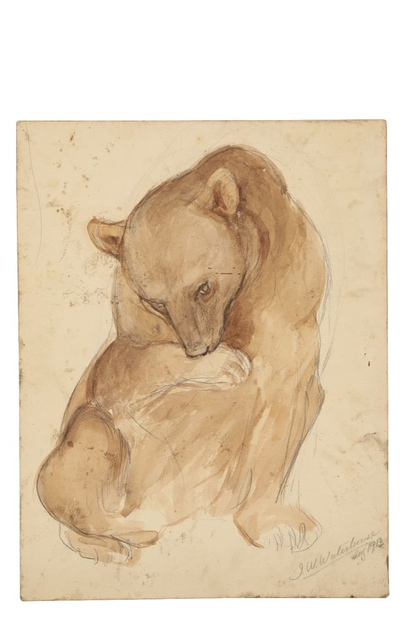 JOHN WILLIAM WATERHOUSE (1849-1917) A sketch of bear