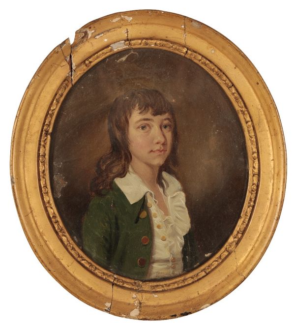 ENGLISH SCHOOL, PROBABLY 18TH CENTURY Half-length portrait of a young man 