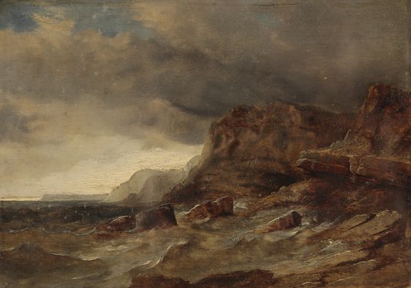 ATTRIBUTED TO THOMAS CRESWICK (1811-1869) Coastal scene with waves rolling over rocks