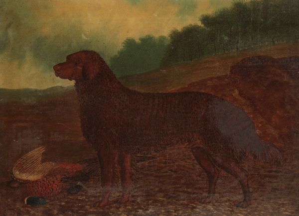 NAIVE SCHOOL Study of a dog in a landscape