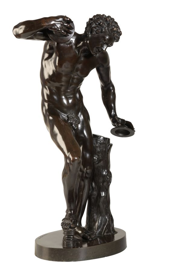 ISAAK DUCHEMIN, (FRENCH, FL. MID 19TH CENTURY) AND AFTER THE ANTIQUE, A PATINATED BRONZE MODEL