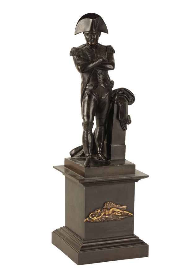 PATINATED BRONZE MODEL OF NAPOLEON BUONAPARTE