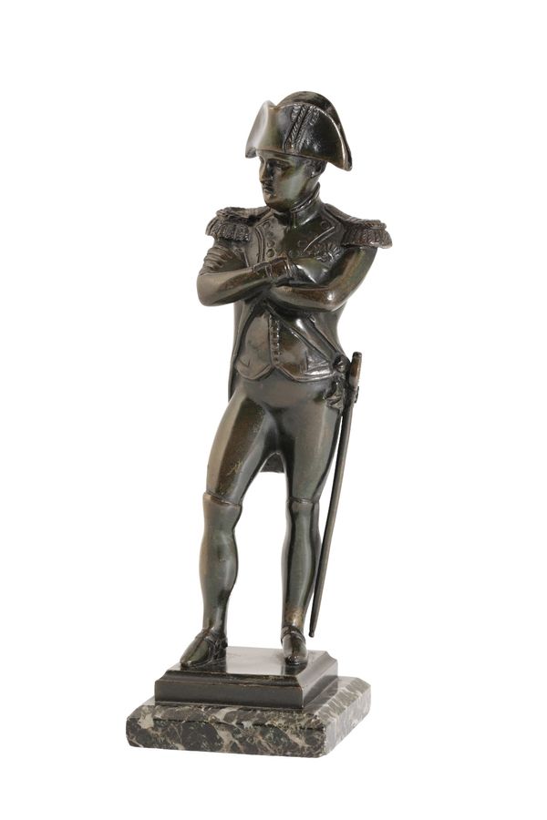 PATINATED BRONZE MODEL OF NAPOLEON BUONAPARTE