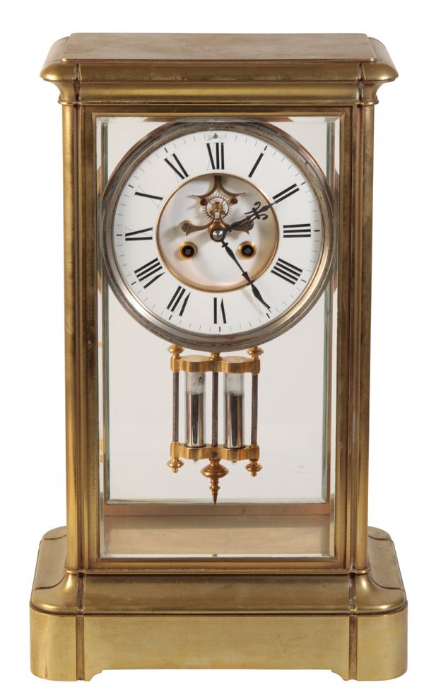 VICTORIAN FRENCH FOUR GLASS CLOCK