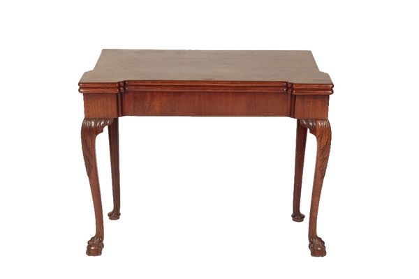 GEORGE II MAHOGANY CARD TABLE