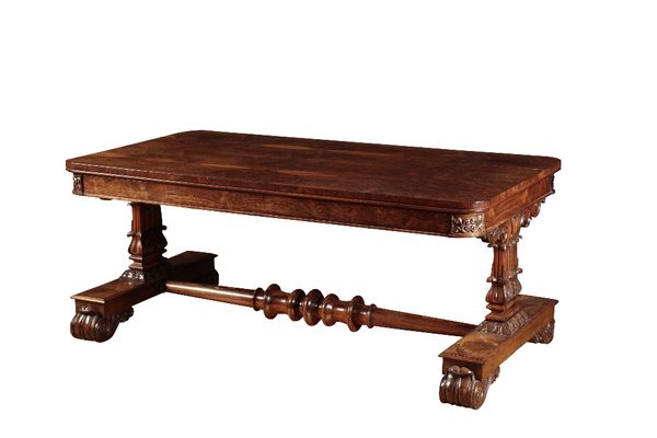 FINE GEORGE IV OR WILLIAM IV ROSEWOOD LIBRARY TABLE