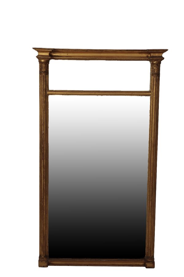 REGENCY GILTWOOD AND COMPOSITION FRAMED RECTANGULAR PIER MIRROR