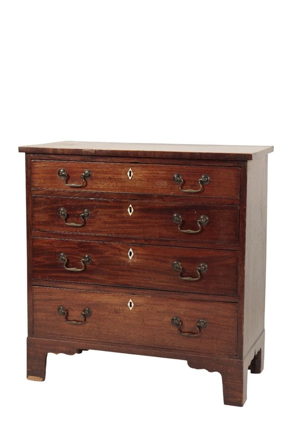 LATE GEORGE II OR EARLY GEORGE III MAHOGANY CHEST OF DRAWERS