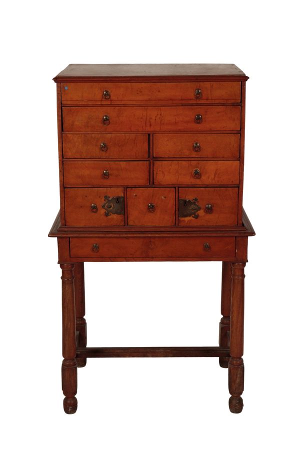 COLONIAL HARDWOOD CABINET ON STAND