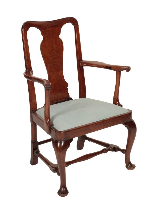 GEORGE II WALNUT ELBOW CHAIR