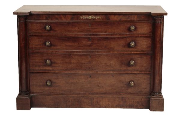 SUBSTANTIAL LOUIS PHILIPPE MAHOGANY COMMODE