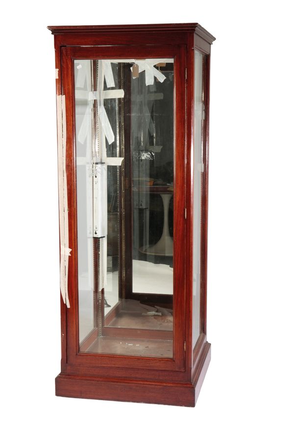STAINED PINE AND GLASS SHOP DISPLAY VITRINE