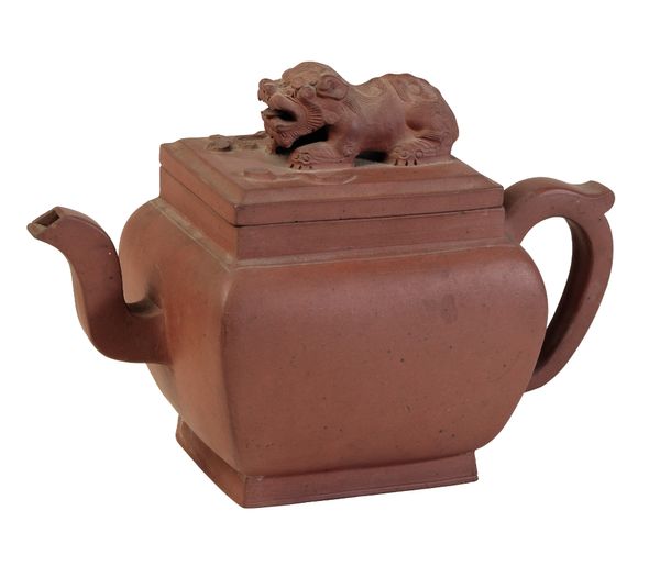 YIXING SQUARE-FORM TEAPOT AND COVER