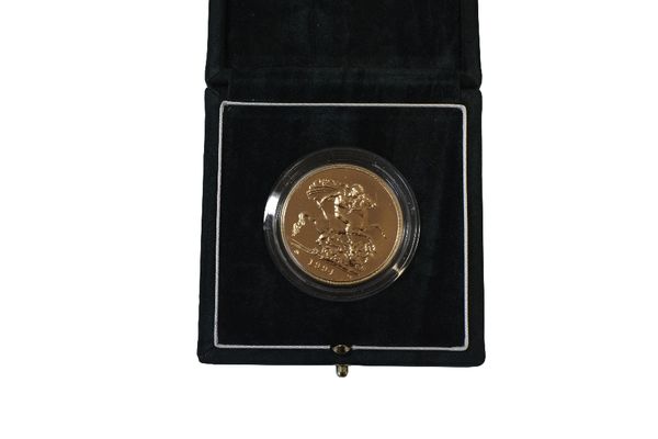 CASED ROYAL MINT 1994 GOLD £5 COIN