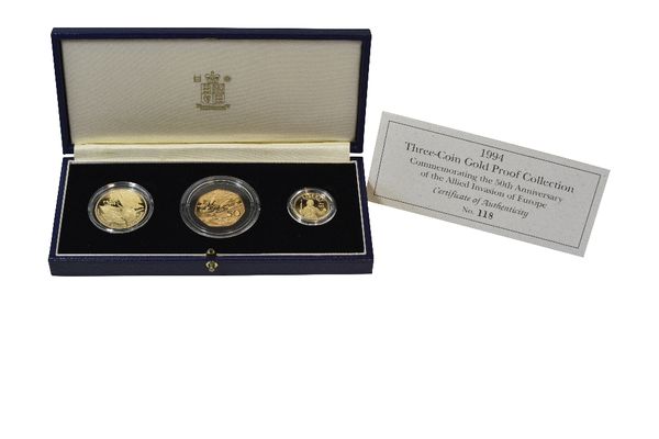 GOLD D-DAY 50TH ANNIVERSARY OF THE NORMANDY LANDINGS COIN COLLECTION