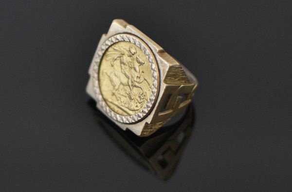 1906 GOLD SOVEREIGN RING